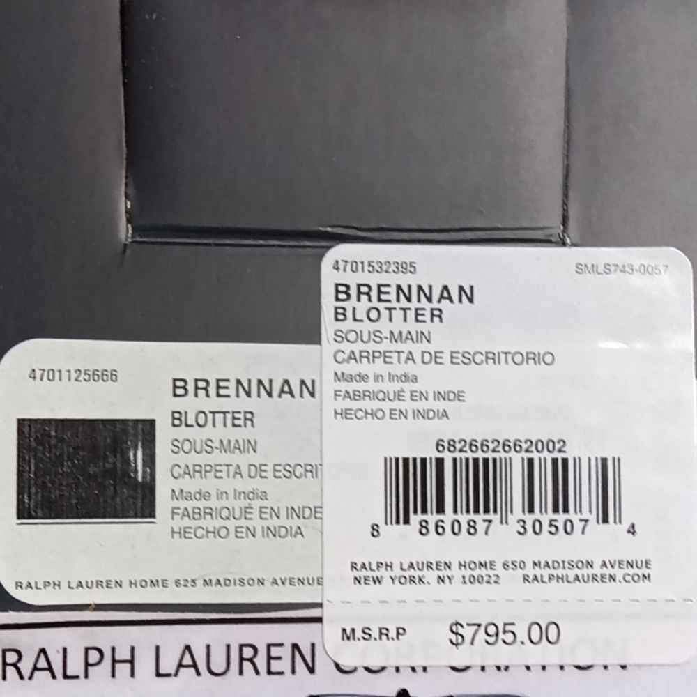 Ralph Lauren Black Desk Blotter